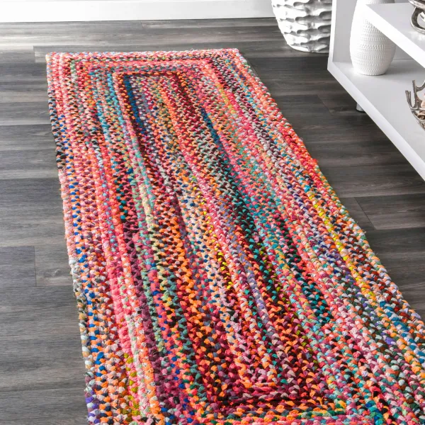 Bohemian Chindi Braided Rug