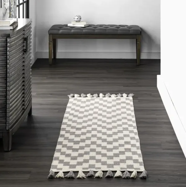 Flatwoven Chevrons with Tassels Rug