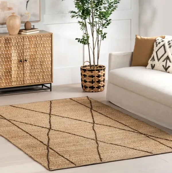 Augusta Abstract Lined Jute Rug