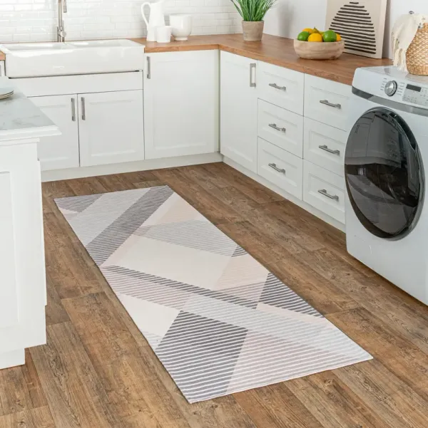Effie Washable Pinstriped Rug