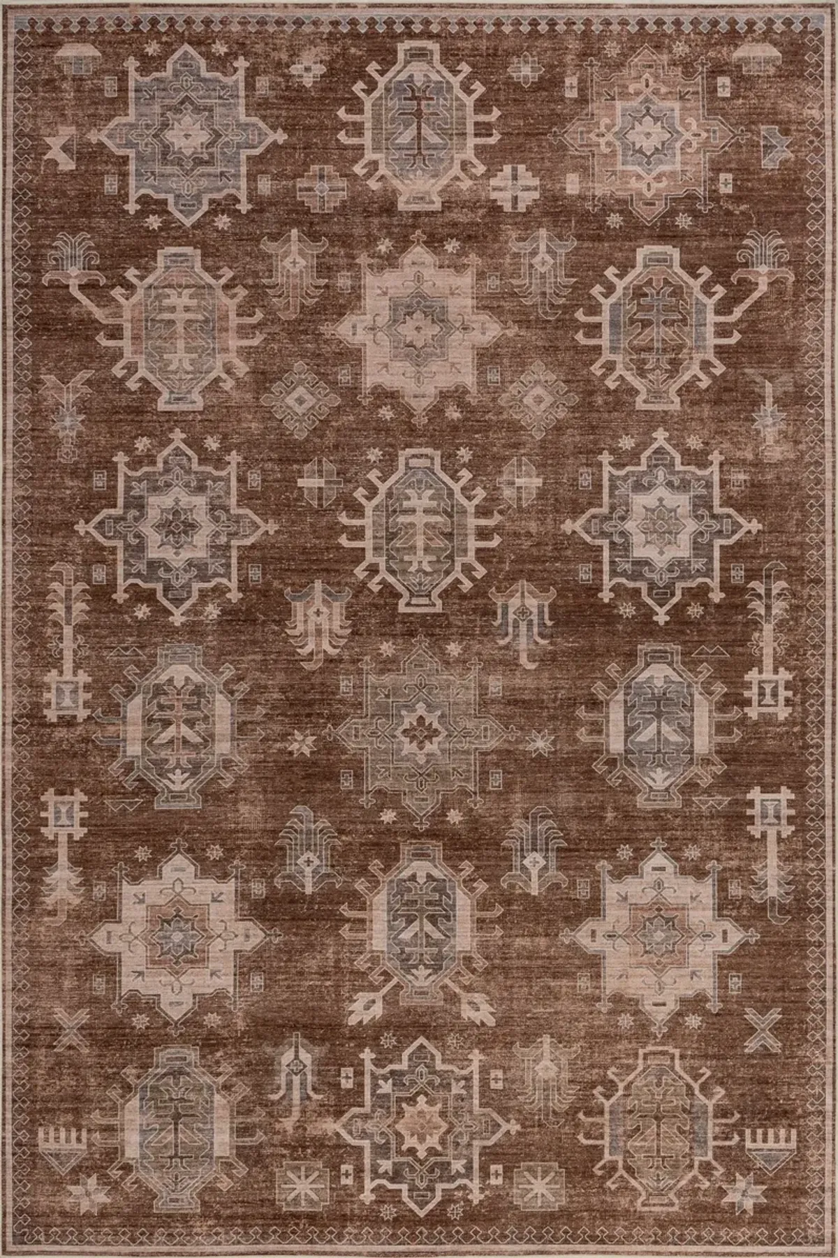 Thalia Medallion Spill Proof Washable Rug