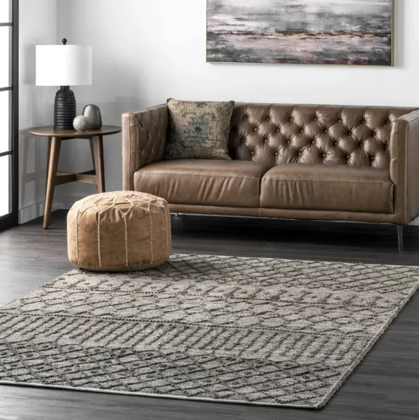 Textured Modern Trellis Rug