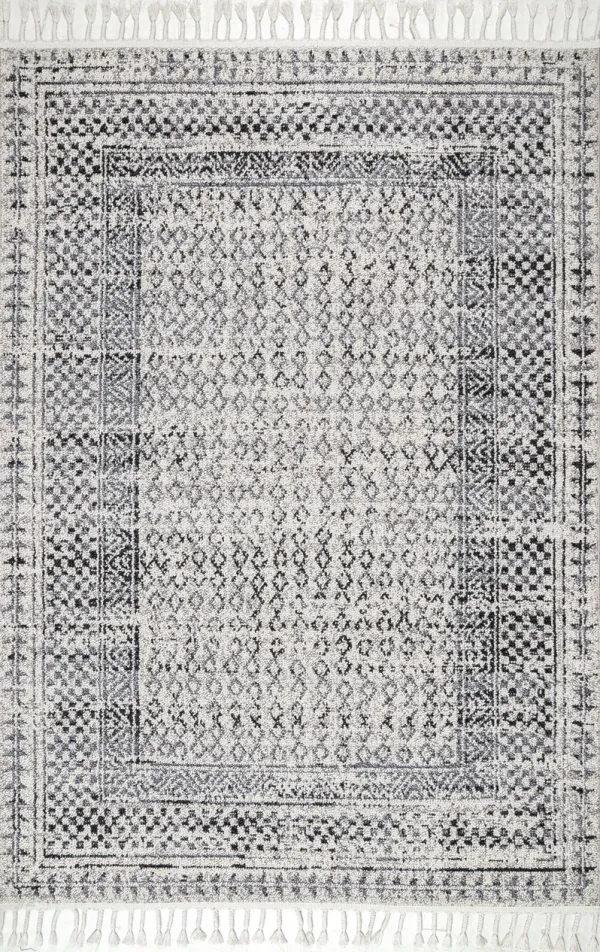 Checkered Diamonds Tassel Rug