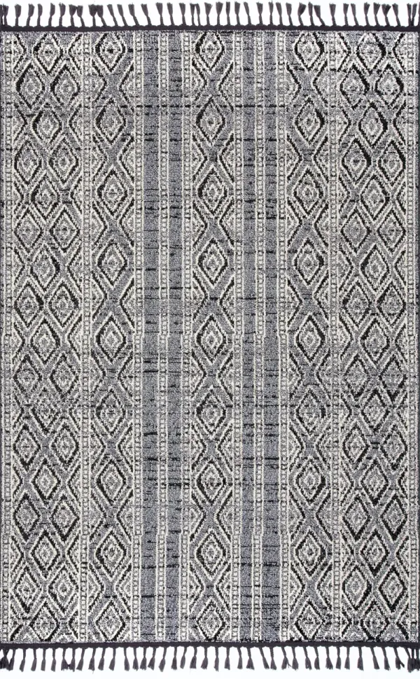 Striped Tasseled Rug