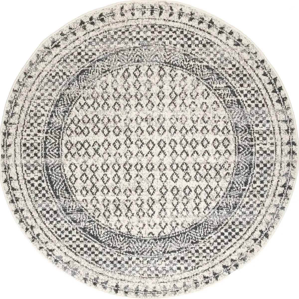 Checkered Diamonds Tassel Rug