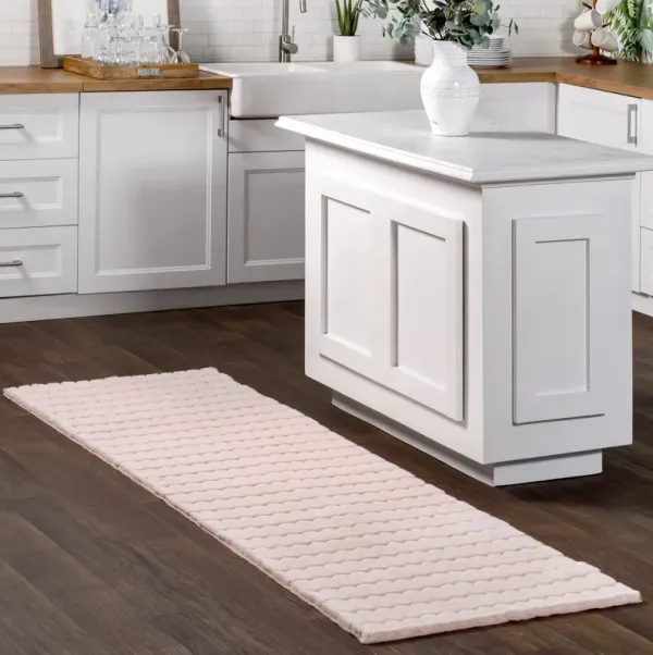 Milazia Honeycomb Plush Cloud Washable Rug