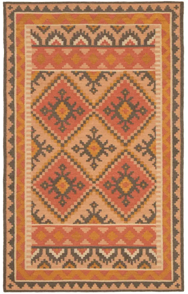 Reed Kilim Handwoven Wool Rug