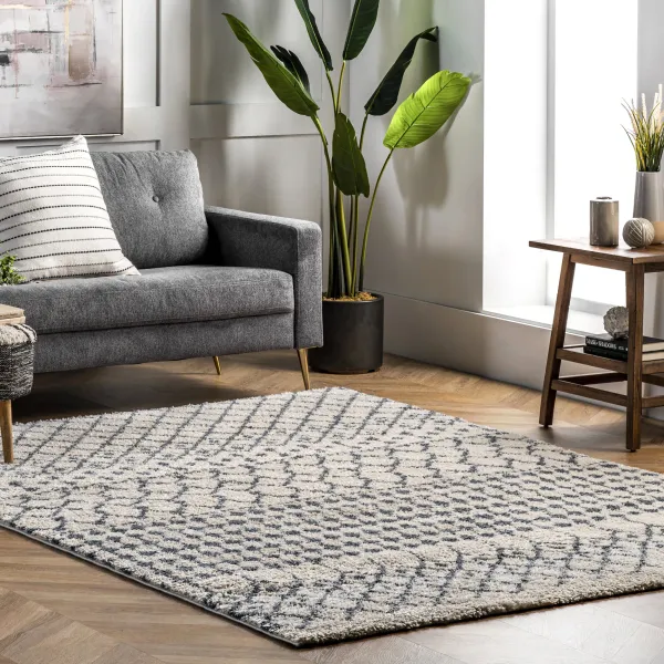 Moroccan Trellis Soft Shag Rug