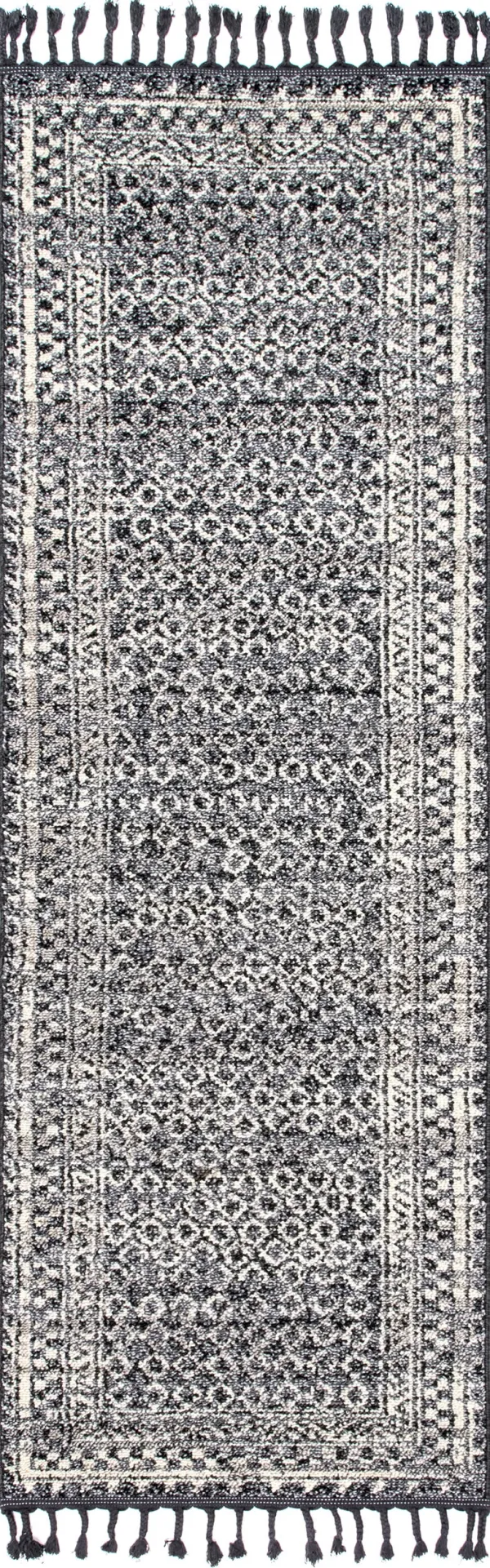 Checkered Diamonds Tassel Rug