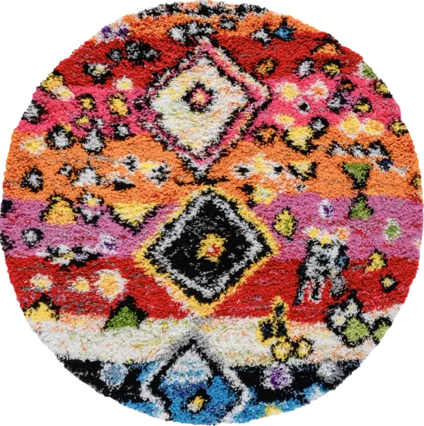 Modern Moroccan Shag Tassel Rug