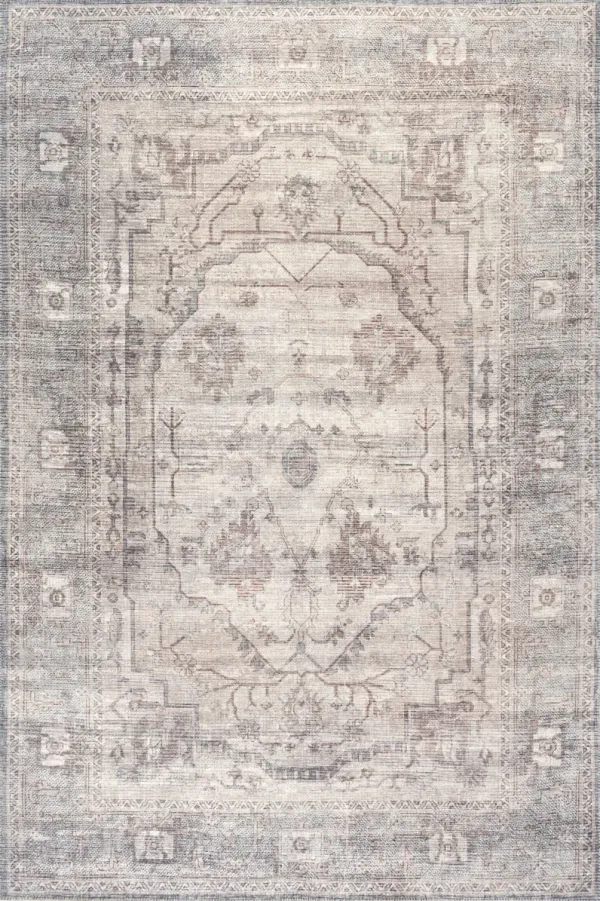 Tabby Medallion Washable Rug