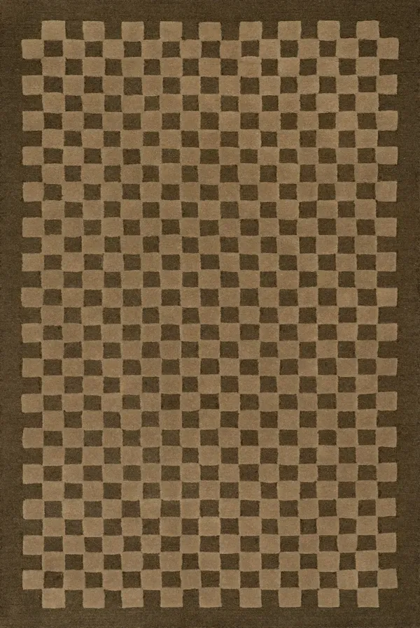 Linthea Modern Checkered Handmade Wool Rug