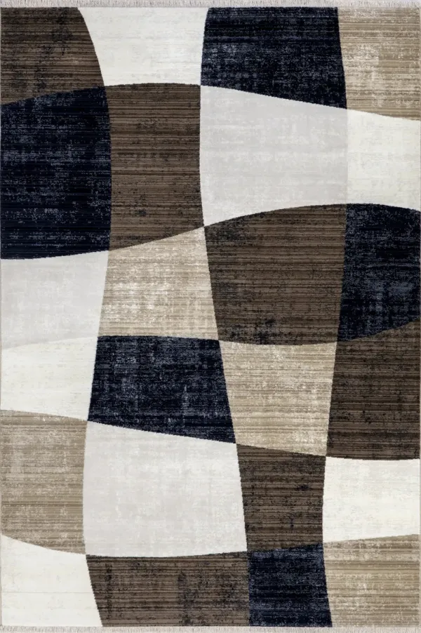 Zaniyah Abstract Checkered Rug