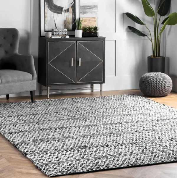 Reversible Striped Bands Indoor/Outdoor Rug