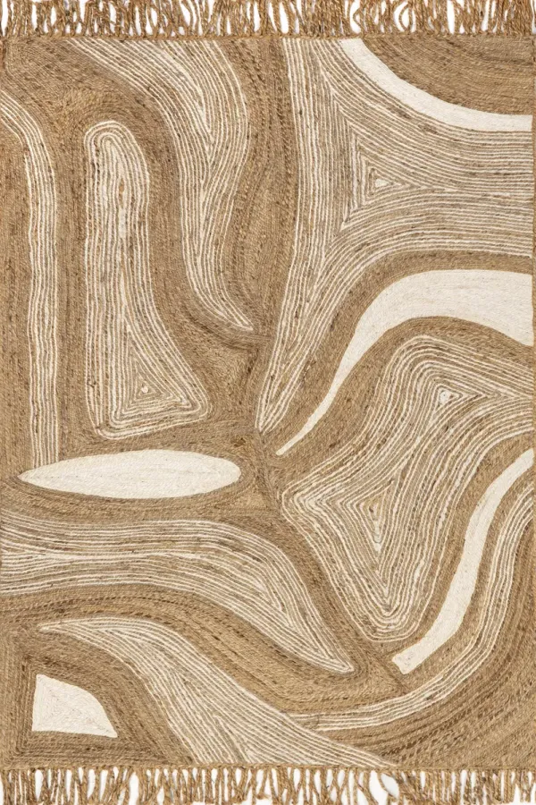 Tillie Marble Jute Tasseled Rug