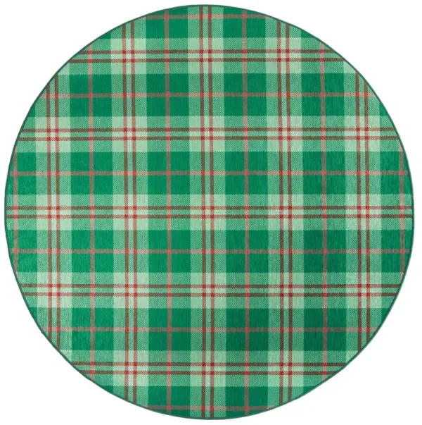 Jolly Plaid Machine Washable Rug