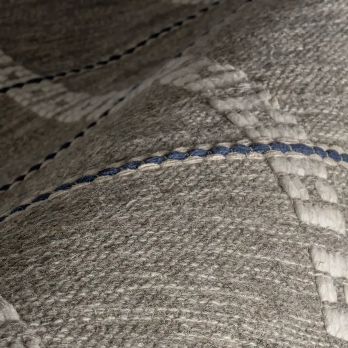 Morgan Geometric Check Wool and Cotton Rug