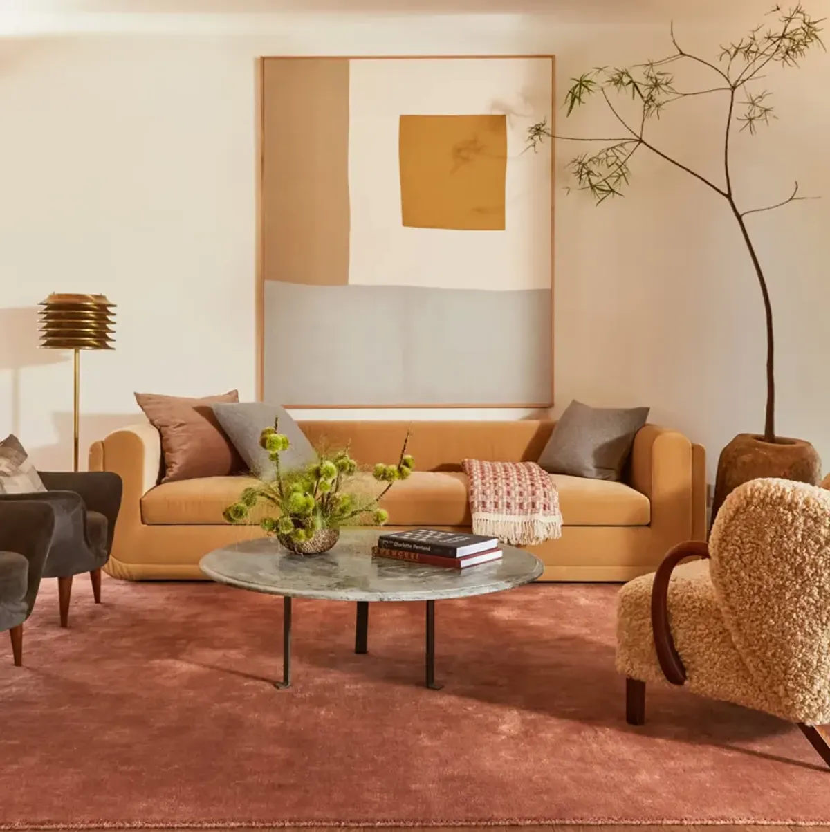 Arrel Speckled Wool-Blend Rug