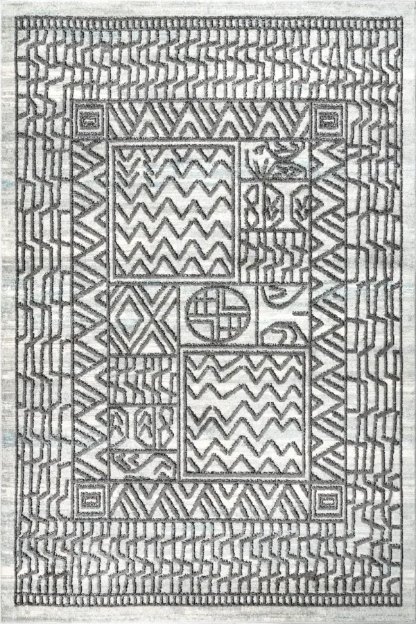 Melanie Bordered Etching Rug