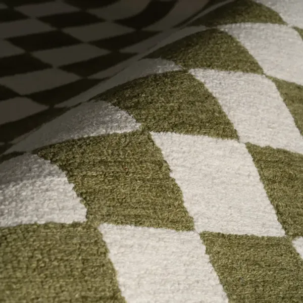 Calina Modern Checkered Indoor Wool Rug