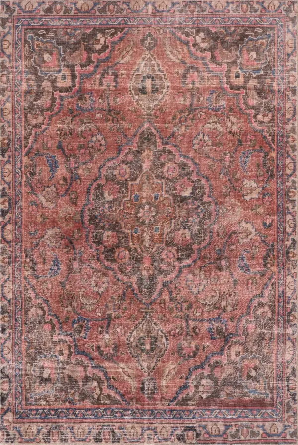 Faza Traditional Medallion Washable Rug