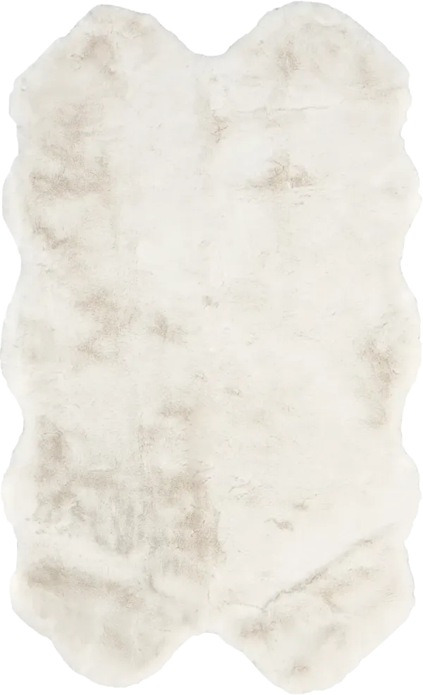 Waverly Quarto Faux Sheepskin Pelt Plush Cloud Washable Rug