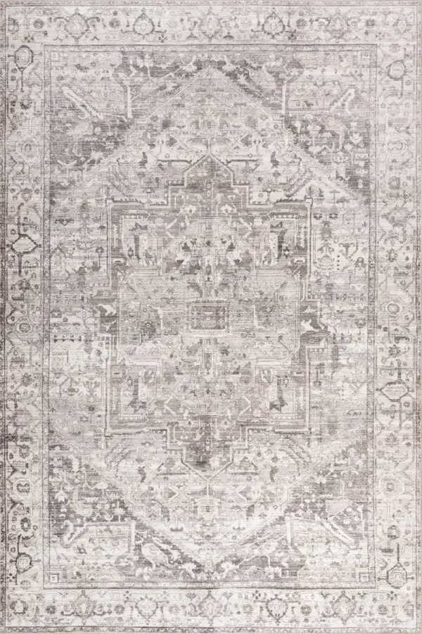 Atrium Medallion Spill Proof Washable Rug