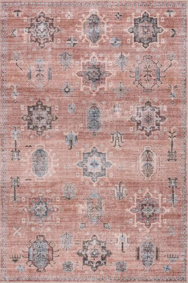 Brenda Hazy Heraldry Spill Proof Washable Rug