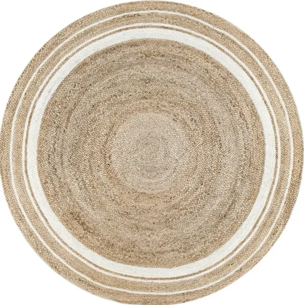 Jute Braided Saturn Border Rug