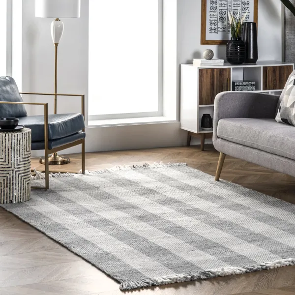 Hope Tasseled Gingham Rug