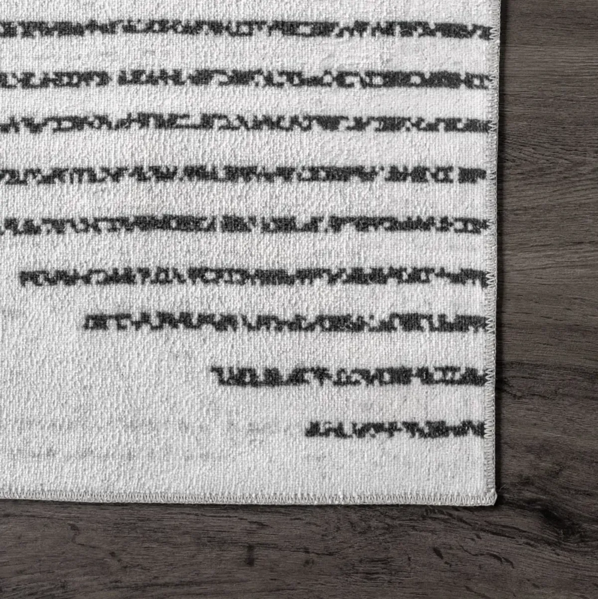 Diamond Pinstripes Washable Rug