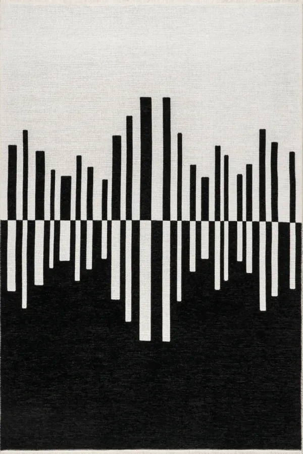Alayah Piano Keys Reversible Washable Rug