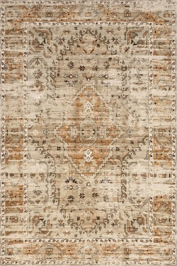 Grazia Fading Medallion Washable Rug