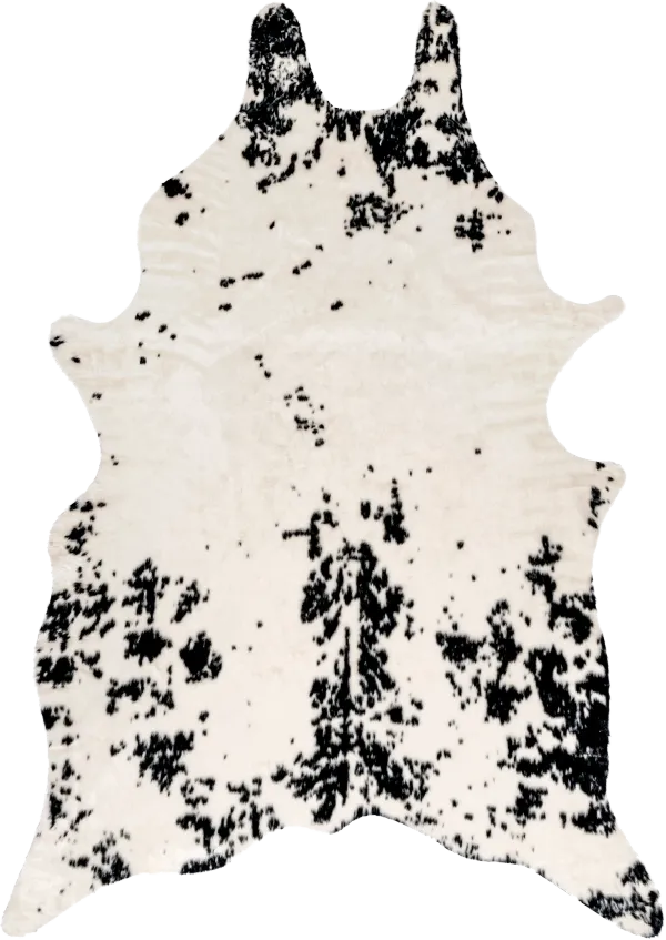 Zahara Faux Cowhide Washable Rug