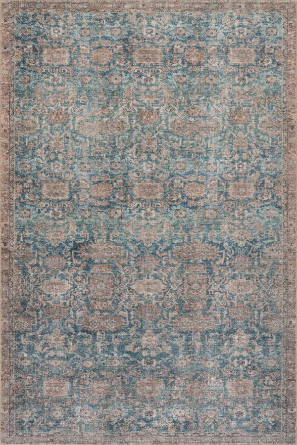 Ethellie Vintage & Distressed Washable Rug