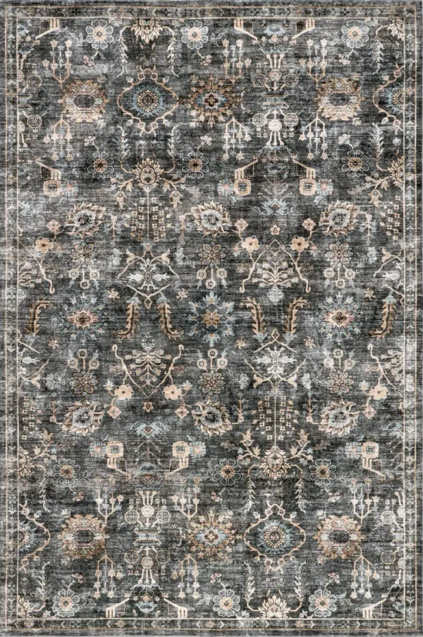 Jaylah Medallion Washable Rug