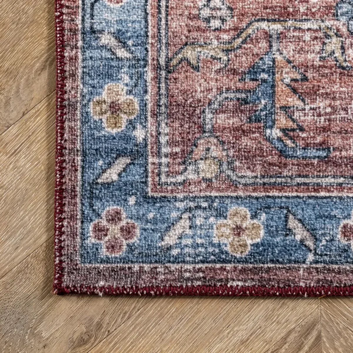 Castle Medallion Washable Rug