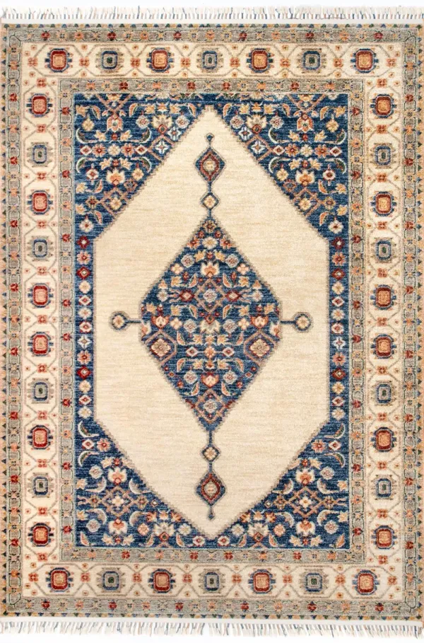 Floral Cardinal Medallion Rug