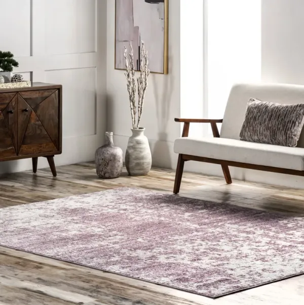 Ruby Distressed Mist Rug