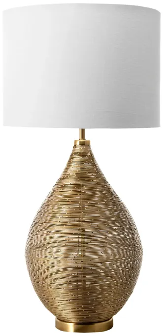 26-inch Wire Framed Iron Teardrop Vase Table Lamp