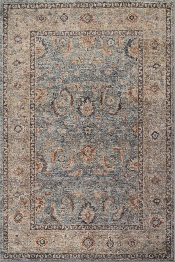 Orlind Traditional Bordered Washable Rug