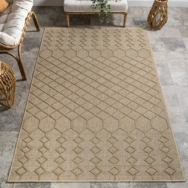 Logan High-Low Geometric Indoor/Outdoor Rug