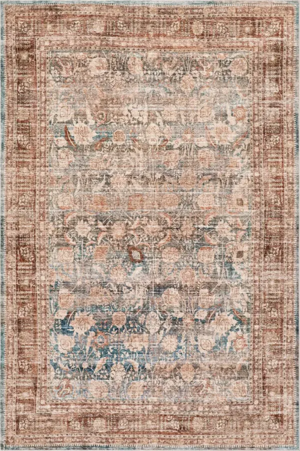 Basali Bordered Traditional Washable Rug