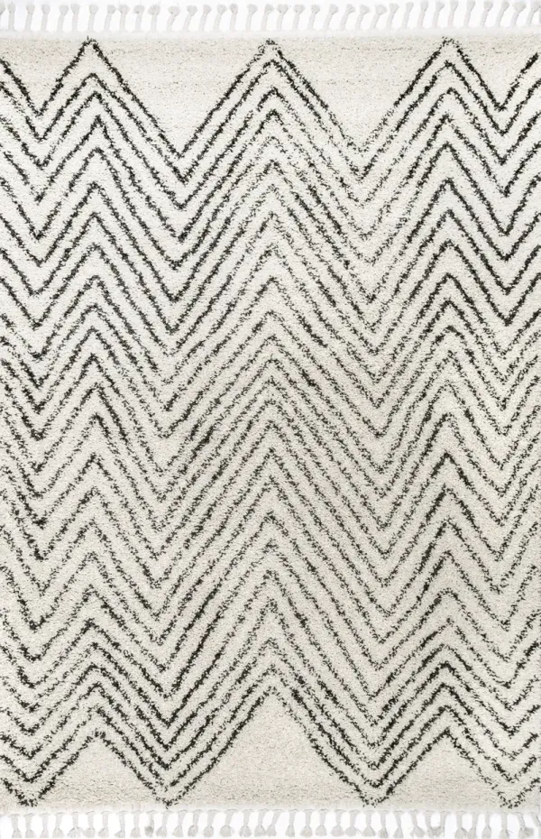 Moroccan Chevron Tassel Rug