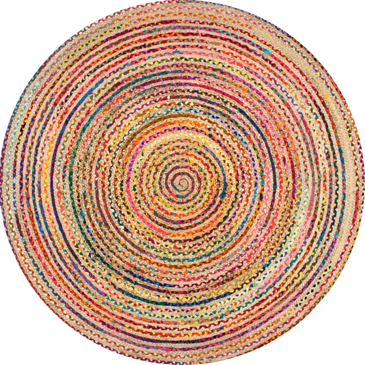 Braided Chindi Spectrum Jute Rug