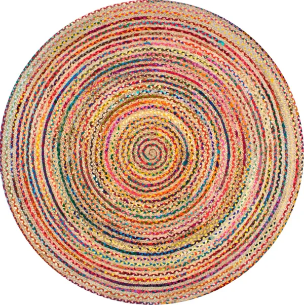 Braided Chindi Spectrum Jute Rug
