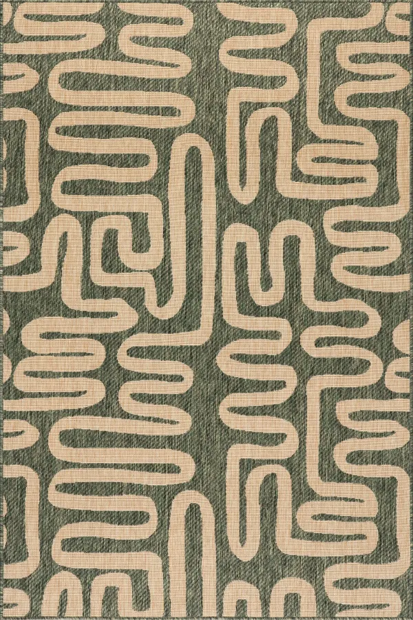 Elowyn Abstract Maze Indoor/Outdoor Rug