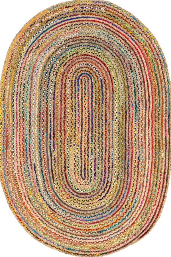 Braided Chindi Spectrum Jute Rug