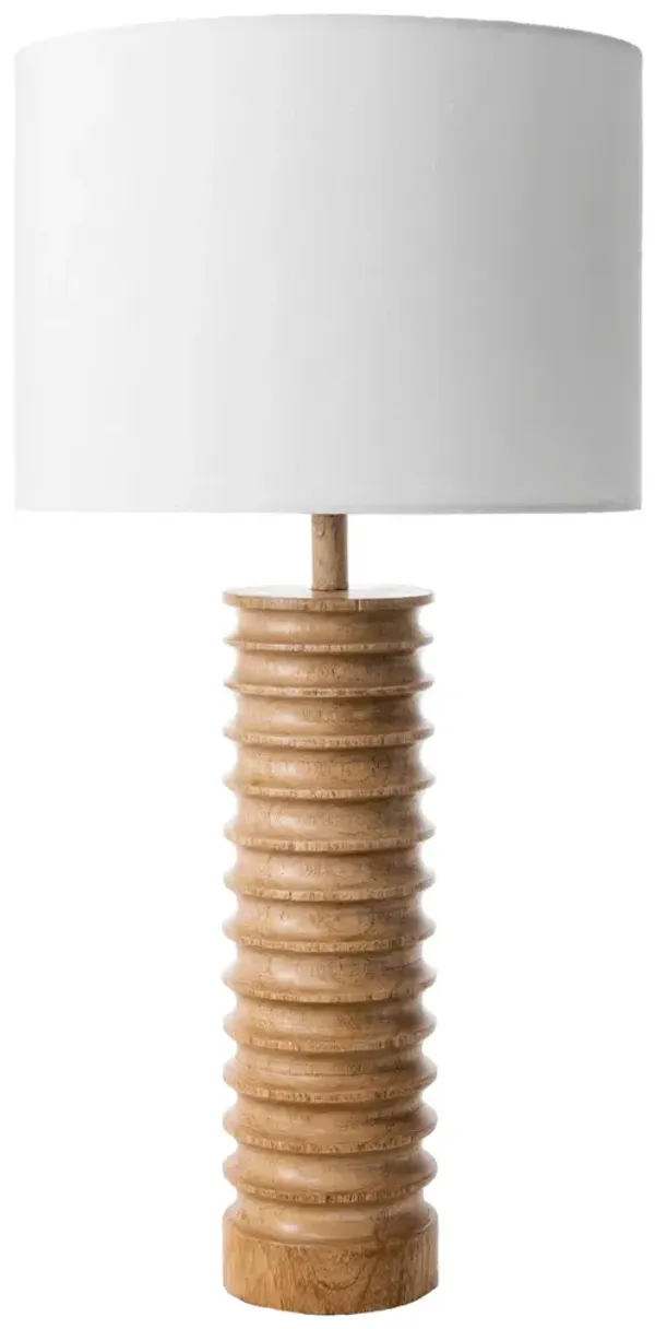 25-inch Andromeda Wood Spiral Table Lamp