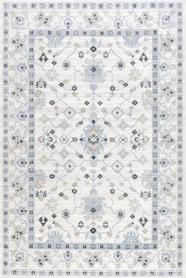 Lilliana Floral Medallion Washable Rug
